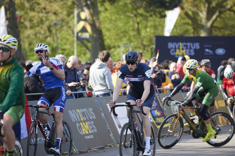 James during the road race at the Invictus Games